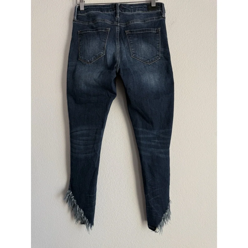 DEAR JOHN Gisele Women's Size 29‎ High Waisted Skinny Button Fly Jeans Raw Hem - Picture 7 of 11